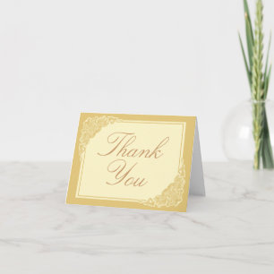 Victorian, Elegant, Gold Thank You Cards