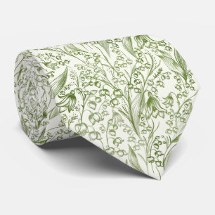 Victorian Elegant Lilly of the Valley Pattern Tie