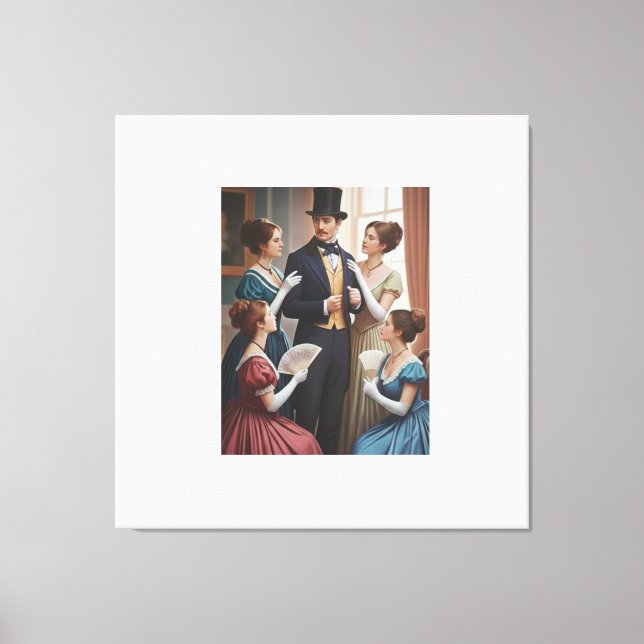 Victorian elegant soiree canvas print (Front)
