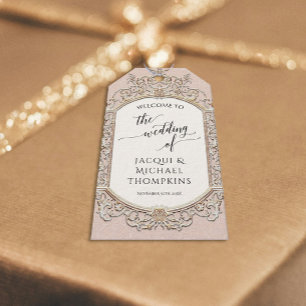 Victorian Elegant Vintage Baroque Blush Pink Gold Gift Tags