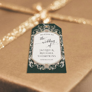 Victorian Elegant Vintage Baroque Emerald n Gold Gift Tags
