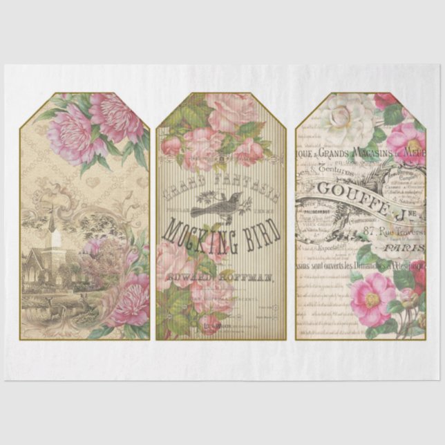 Victorian  Emphemera Series Design 20 Tissue Paper (Front)