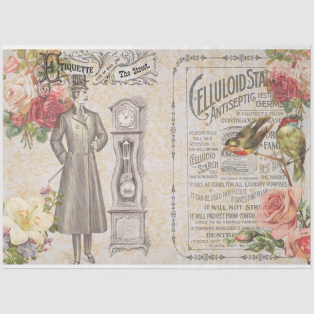 Victorian  Emphemera Series Design 24 Tissue Paper (Front)