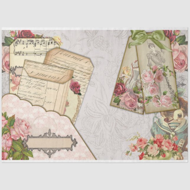 Victorian  Emphemera Series Design 26 Tissue Paper (Front)