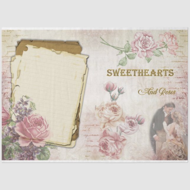Victorian  Emphemera Series Design 8 Tissue Paper (Front)