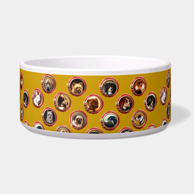 VICTORIAN ENAMELS /MINIATURE DOG PORTRAITS Yellow (Right)