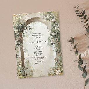 Victorian Enchanted Garden Elegant Floral Bridal Invitation