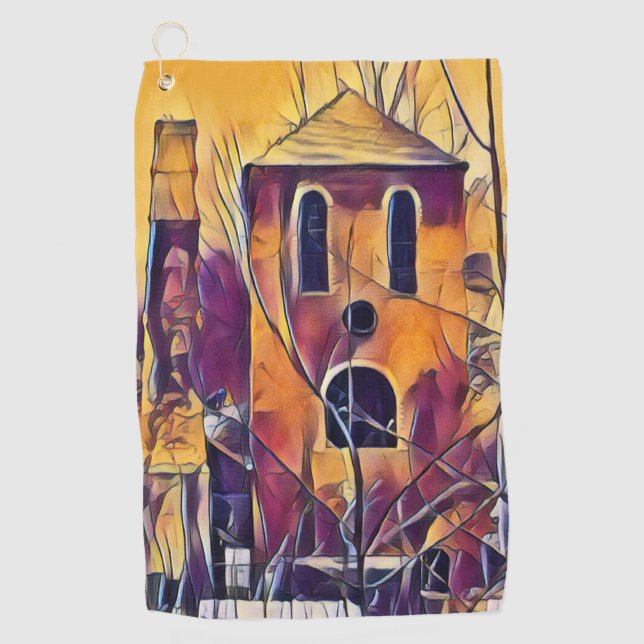 VICTORIAN ENGLAND BUILDING GOLF TOWEL (Front)