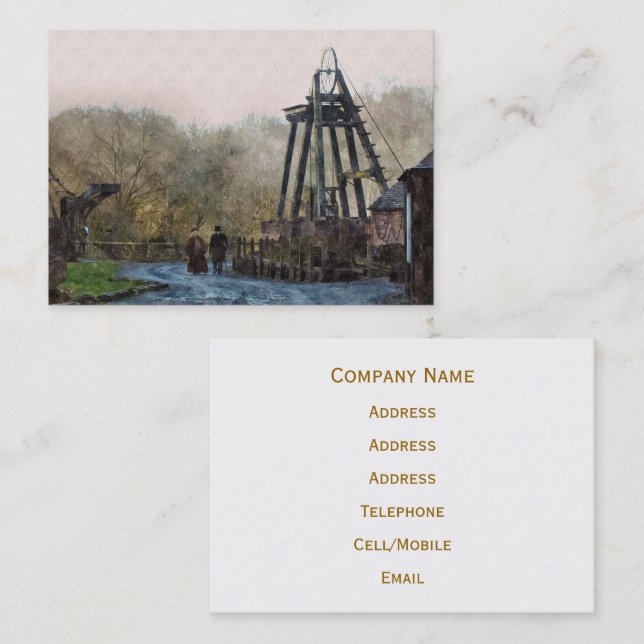 VICTORIAN ENGLAND BUSINESS CARD (Front/Back)