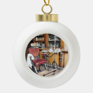 VICTORIAN ENGLAND CERAMIC BALL CHRISTMAS ORNAMENT