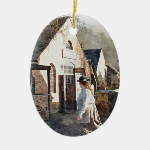 VICTORIAN ENGLAND CERAMIC TREE DECORATION