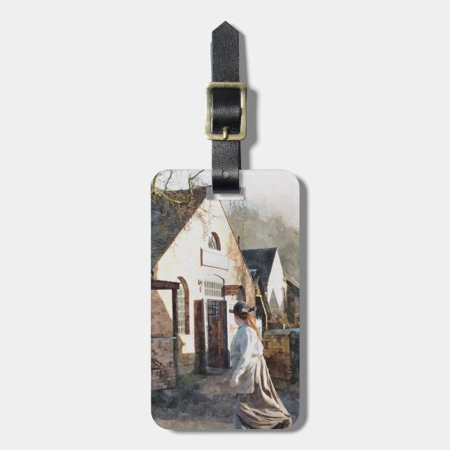 VICTORIAN ENGLAND LUGGAGE TAG (Front Vertical)