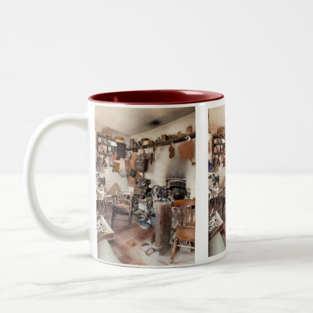 VICTORIAN ENGLAND Two-Tone COFFEE MUG (Left)