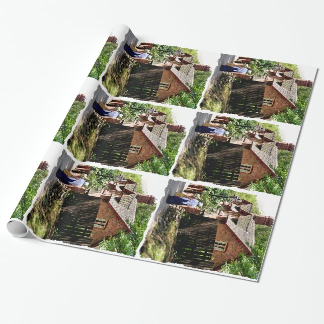 VICTORIAN ENGLAND WRAPPING PAPER (Unrolled)