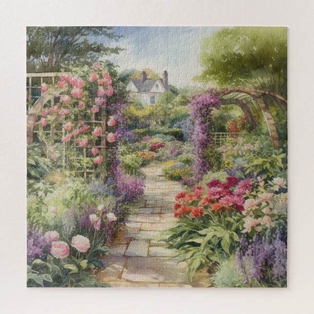 Victorian English Garden Jigsaw Puzzle (Vertical)