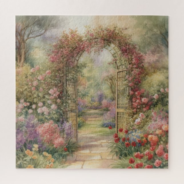 Victorian English Garden Jigsaw Puzzle (Vertical)