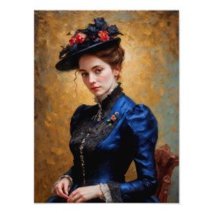 Victorian English Lady Portrait Painting Photo Print