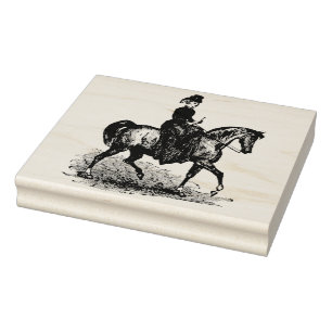 Victorian Equestrian Rubber Art Stamp