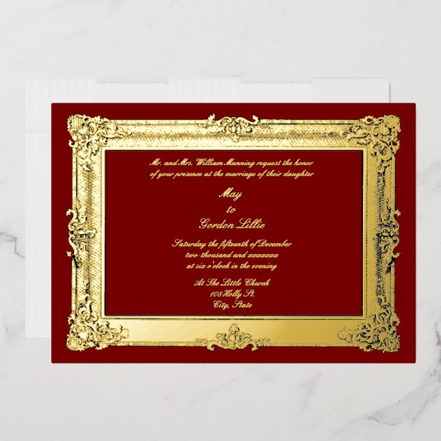 Victorian Era 1844 Baroque Rococo Style Frame (Envelope)