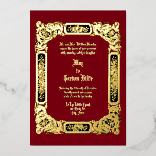 Victorian Era 1850 Rose Flowers Border Wedding