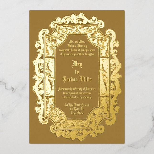 Victorian Era 1850 Scroll Border Wedding (Front)