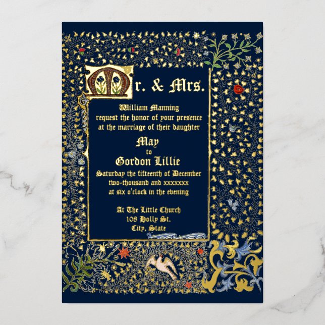 Victorian Era 1873 Mediaeval Style Wedding (Front)