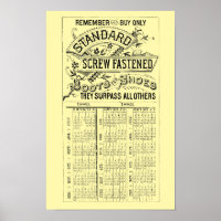 Victorian Era 1882 1883 Shoe & Boots Ad Calendar