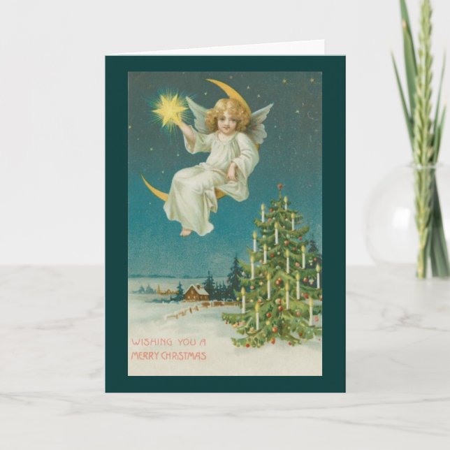 Victorian Era Angel Christmas Card (Front)