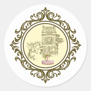 victorian era  classic round sticker