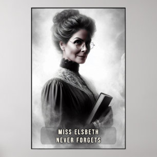 Victorian Era Creepy Headmistress Portrait Wall Poster