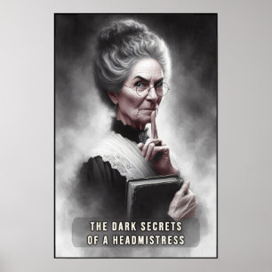 Victorian Era Creepy Headmistress Portrait Wall Poster