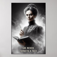 Victorian Era Creepy Headmistress Portrait Wall