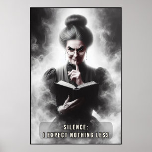 Victorian Era Creepy Headmistress Portrait Wall Poster