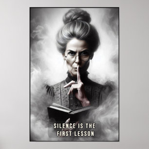 Victorian Era Creepy Headmistress Portrait Wall Poster
