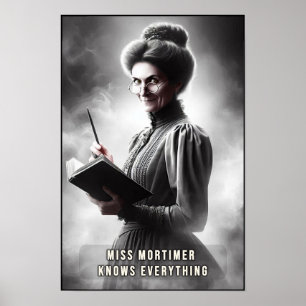 Victorian Era Creepy Headmistress Portrait Wall Poster