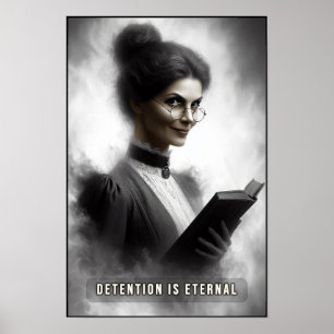 Victorian Era Creepy Headmistress Portrait Wall Poster