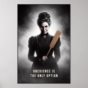 Victorian Era Creepy Headmistress Portrait Wall Poster