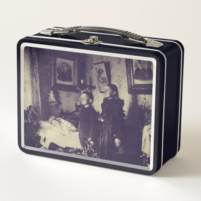 Victorian Era Death Photo Metal Lunch Box (Front)