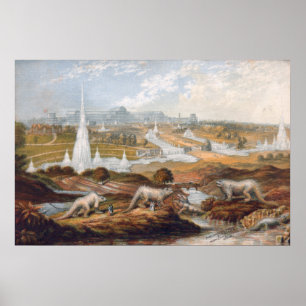 Victorian Era Dinosaur Print