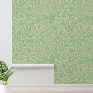 Victorian Era Floral Foliage Chintz Print Pattern Wallpaper