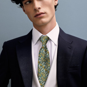 Victorian-Era Floral Snowberry Men's Tie