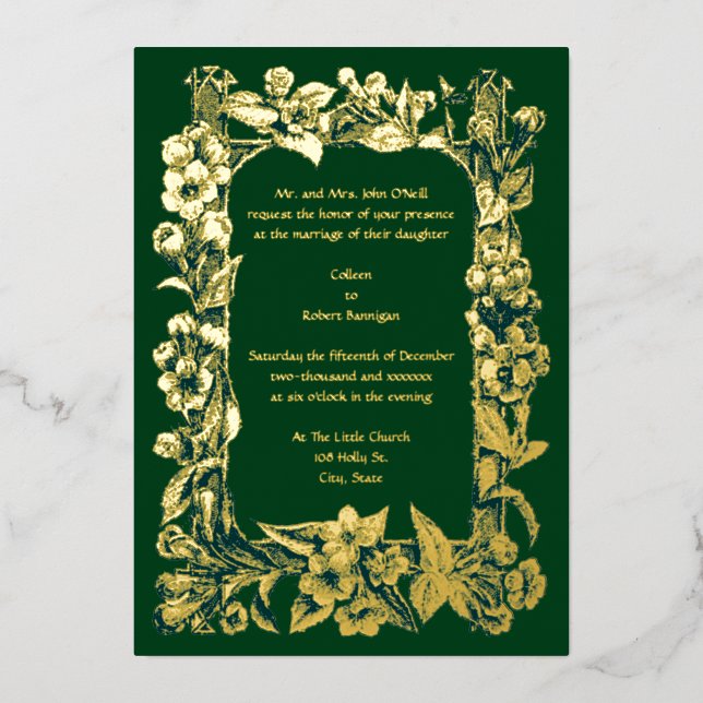 Victorian Era Floral Vine Frame Wedding (Front)