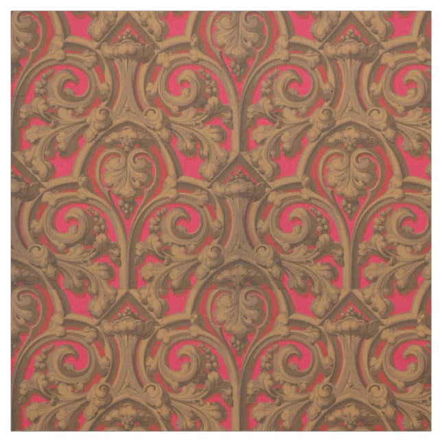 Victorian Era Gothic Style Tracery Fabric (Swatch)