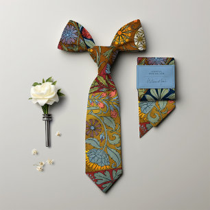 Victorian-Era Hibiscus & Rose Mallow Men's Tie