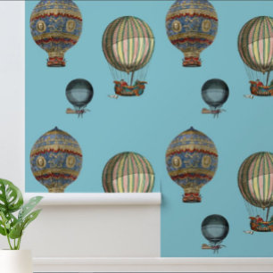Victorian Era Hot Air Balloons Aeronautics Wallpaper
