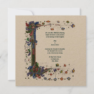 Victorian Era Mediaeval Style Invitation