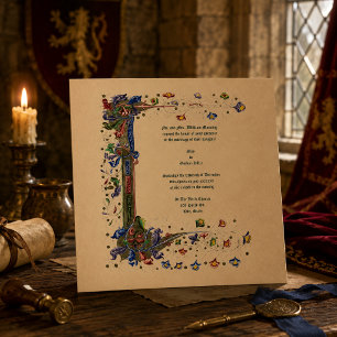 Victorian Era Medieval Style Invitation