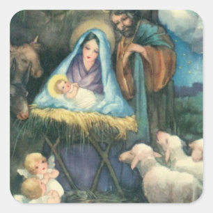 Victorian Era Nativity Sticker