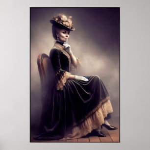 Victorian Era Rich Powerful Socialite Portrait Poster