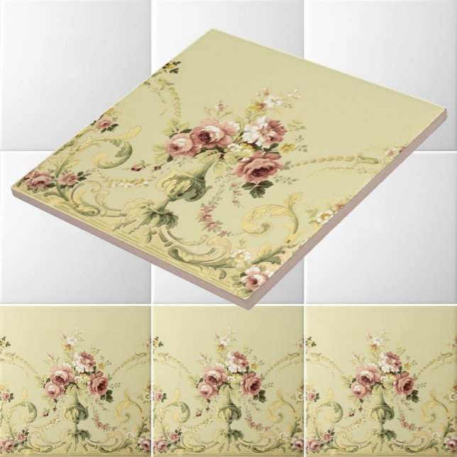 Victorian Era Rose Bouquet Frieze Pattern Tile (Creator Uploaded)